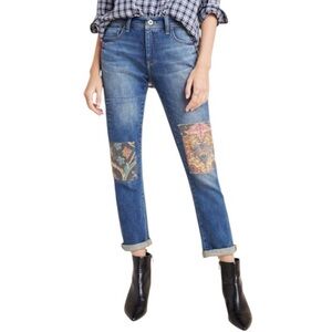 PILCRO Boyfriend Slim‎ Patchwork Stretch Jeans Size 28